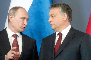 Руският президент Владимир Путин обяви пред унгарския премиер Виктор Орбан, че газ за Европа може да потече по разклонение на тръбата „Турски поток“ под Черно море до България. Снимка - БГНЕС.-1424429900.jpg