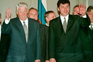 Руският президент Борис Елцин (1991-1999) и Борис Немцов (вдясно) като първи вицепремиер през 1997 г. -1426158017.jpg